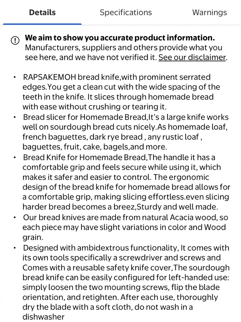 Sourdough Bread Knife, Bread Knife for Homemade Bread
